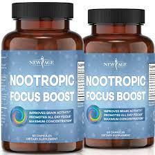 Buy Nootropic s by New Age-Brain Supplement Nootropics Booster -Enhance  Focus -Boost Concentration-Improve Memory & Clarity for Men & Women –with  Bacopa Monnieri & Gingko Bilboa-120 Count –2 Pack Online at desertcartINDIA